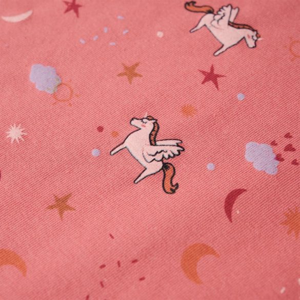 Fakó rózsaszín hosszú ujjú gyerekpizsama 128