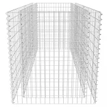 ezüstszínű acél gabion magaságyás 180 x 90 x 100 cm