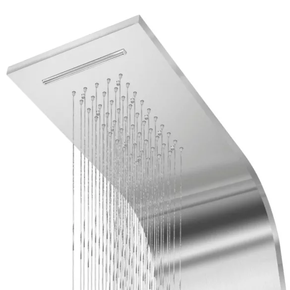 rozsdamentes acél ívelt zuhanypanel rendszer