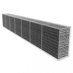 horganyzott acél gabion fal fedéllel 600 x 50 x 100 cm