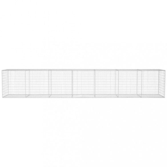 horganyzott acél gabion fal fedéllel 600 x 50 x 100 cm