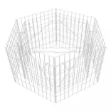 hatszögletű gabion magaságyás 100 x 90 x 50 cm