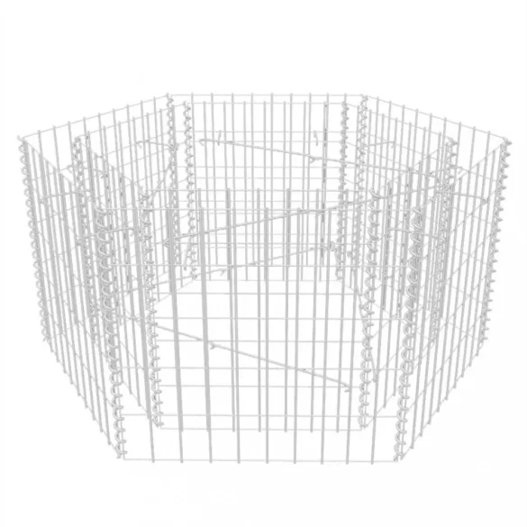 hatszögletű gabion magaságyás 100 x 90 x 50 cm