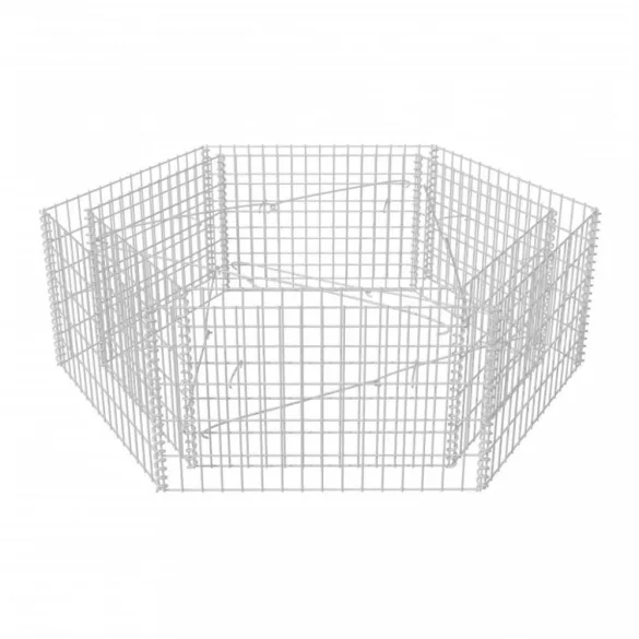 hatszögletű gabion magaságyás 160 x 140 x 50 cm