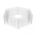 hatszögletű gabion magaságyás 160 x 140 x 50 cm