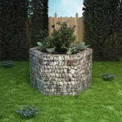hatszögletű gabion magaságyás 160 x 140 x 100 cm