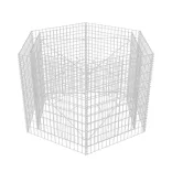 hatszögletű gabion magaságyás 160 x 140 x 100 cm