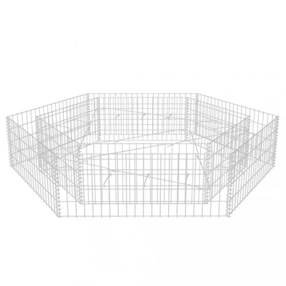 hatszögletű gabion magaságyás 200 x 173 x 40 cm