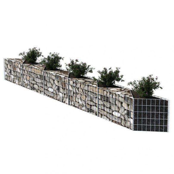 horganyzott acél gabion kosár 300 x 30 x 50 cm