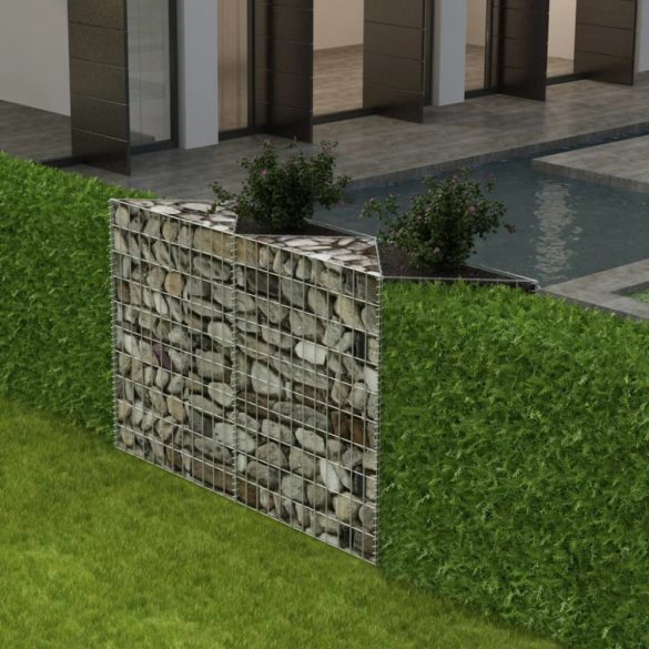 horganyzott acél gabion kosár 120 x 30 x 100 cm