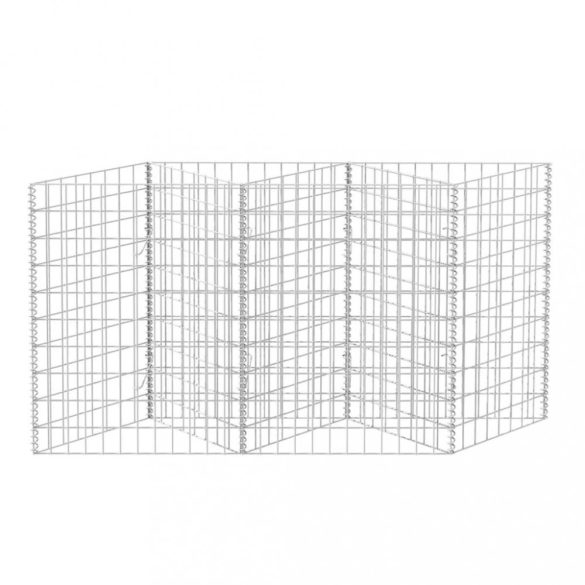 horganyzott acél gabion kosár 120 x 30 x 100 cm