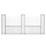 U-alakú horganyzott acél gabion kosár 240 x 20 x 100 cm