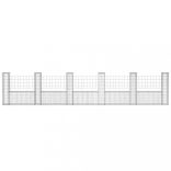 U-alakú horganyzott acél gabion kosár 570 x 20 x 100 cm