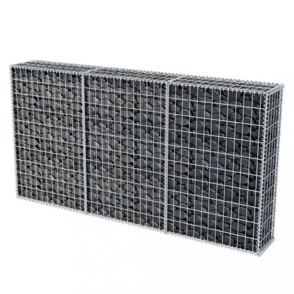 horganyzott acél gabion kosár 200 x 30 x 100 cm