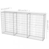 horganyzott acél gabion kosár 100 x 50 x 100 cm