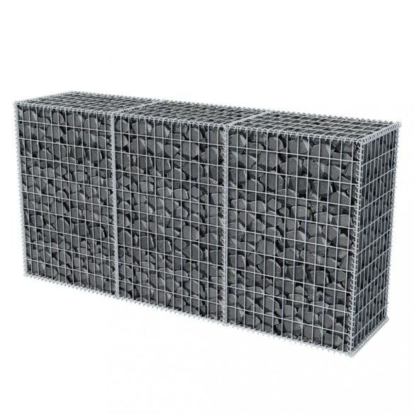 horganyzott acél gabion kosár 200 x 50 x 100 cm