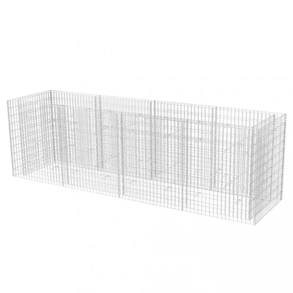acél gabion magaságyás 360 x 90 x 100 cm