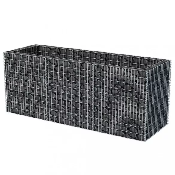 acél gabion magaságyás 270 x 90 x 100 cm