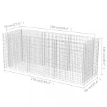 acél gabion magaságyás 270 x 90 x 100 cm