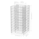 acél gabion magaságyás 50 x 50 x 100 cm