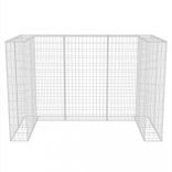 acél gabion 2 db gurulós kukához 180 x 100 x 120 cm