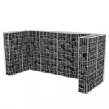 acél gabion 3 db gurulós kukához 250 x 100 x 120 cm