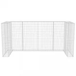 acél gabion 3 db gurulós kukához 250 x 100 x 120 cm