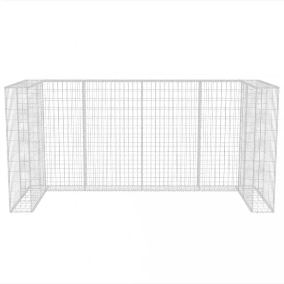 acél gabion 3 db gurulós kukához 250 x 100 x 120 cm