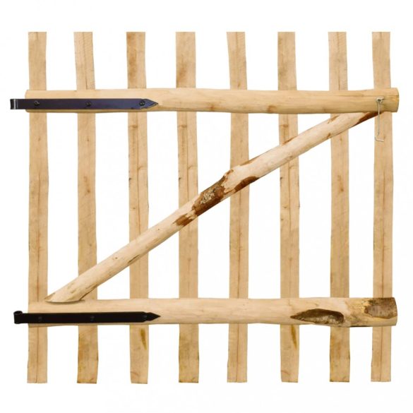 egyajtós mogyorófa deszka-kerítéskapu 100 x 100 cm