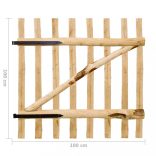 egyajtós mogyorófa deszka-kerítéskapu 100 x 100 cm