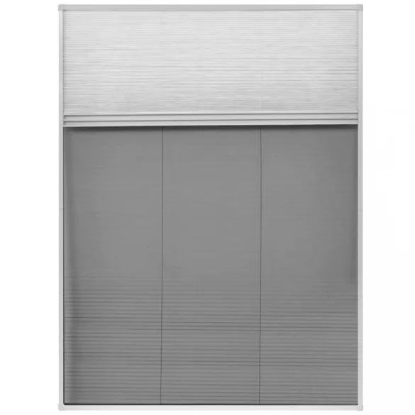 pliszé ablak szúnyogháló alumíniumból árnyékolóval 60 x 80 cm
