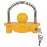 kapcsolófejzár acélból és alumíniumból 2 kulccsal sárga