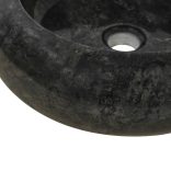 fekete márvány mosdókagyló 40 x 12 cm