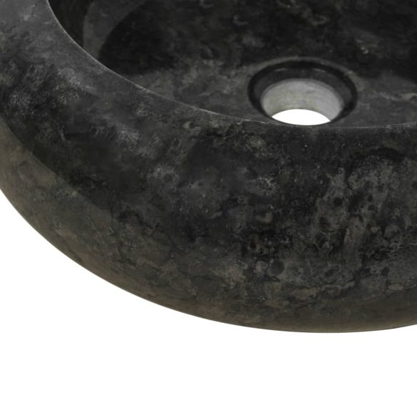 fekete márvány mosdókagyló 40 x 12 cm