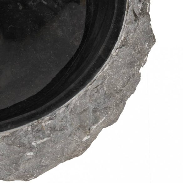 fekete márvány mosdókagyló 40 x 12 cm