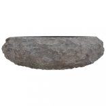 fekete márvány mosdókagyló 40 x 12 cm