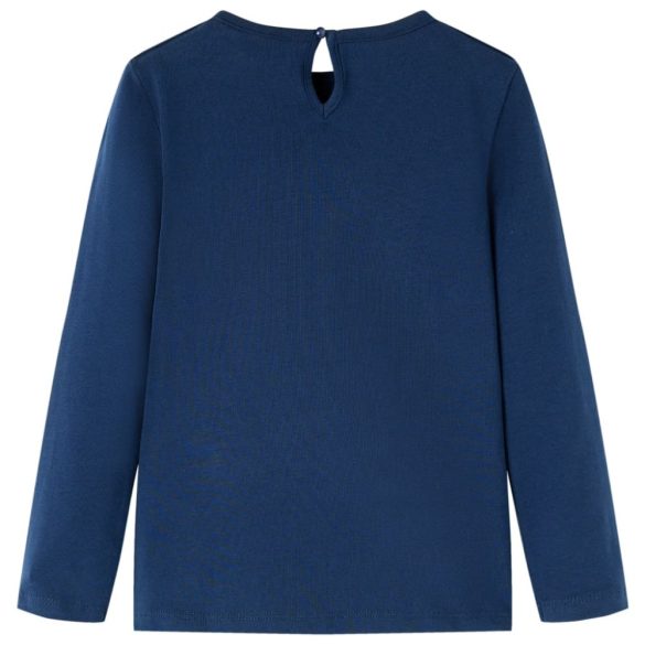 Tengerészkék hosszú ujjú gyerekpóló 104
