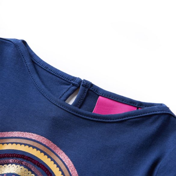 Tengerészkék hosszú ujjú gyerekpóló 104