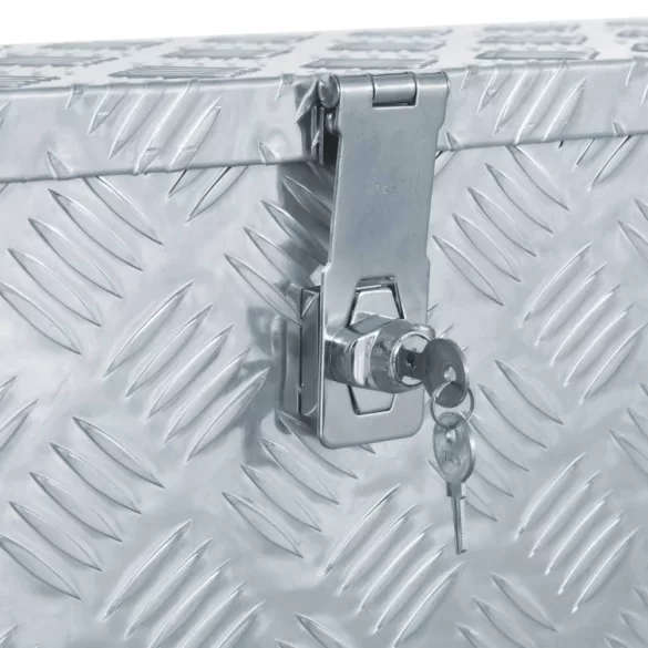 ezüstszínű alumíniumdoboz 80,5 x 22 x 22 cm