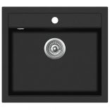 fekete, egymedencés gránit mosogatótálca