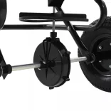 vontatható sószóró kocsi PVC/acél 125 x 74 x 79 cm 45 literes