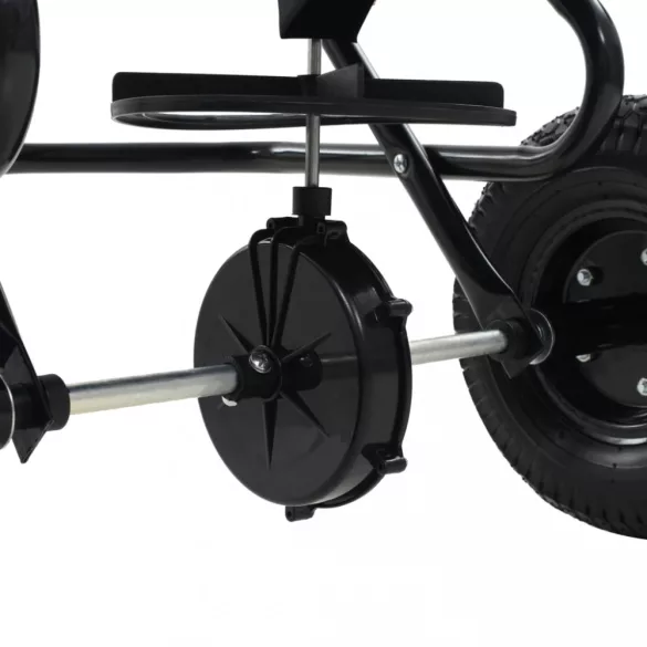 vontatható sószóró kocsi PVC/acél 125 x 74 x 79 cm 45 literes