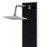 fekete üveg zuhanypanel 18 x 42,1 x 120 cm