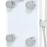 fehér üveg zuhanypanel 25 x 44,6 x 130 cm