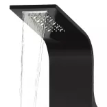fekete alumínium zuhanypanel 20 x 44 x 130 cm