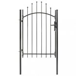 fekete acél kertkapu Woerden 1x1,5 m