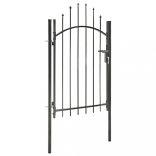 fekete acél kertkapu Woerden 1x1,5 m