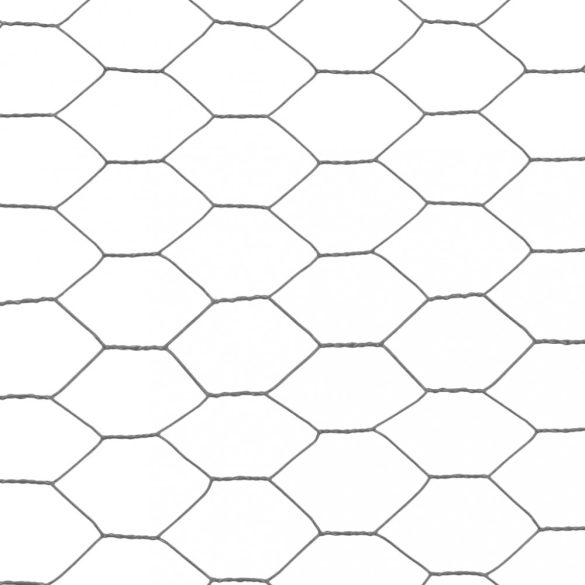 szürke PVC-bevonatú acél csirkeháló drótkerítés 25 x 1,2 m