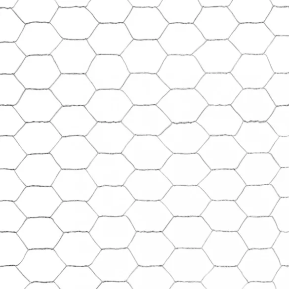 ezüst horganyzott acél csirkeháló drótkerítés 25 x 1,2 m
