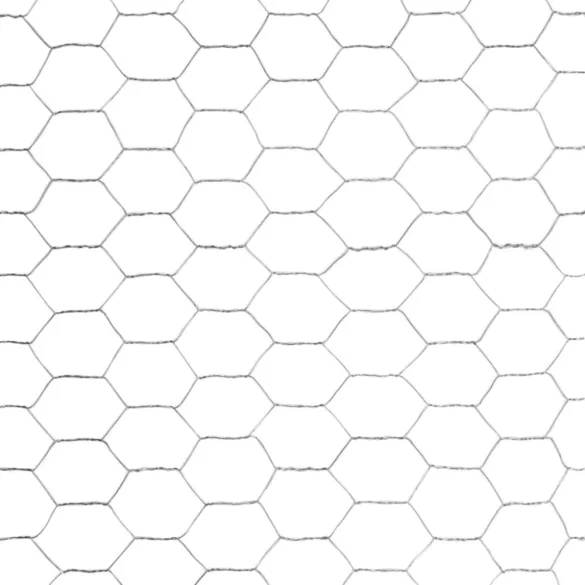 ezüst horganyzott acél csirkeháló drótkerítés 25 x 1,5 m